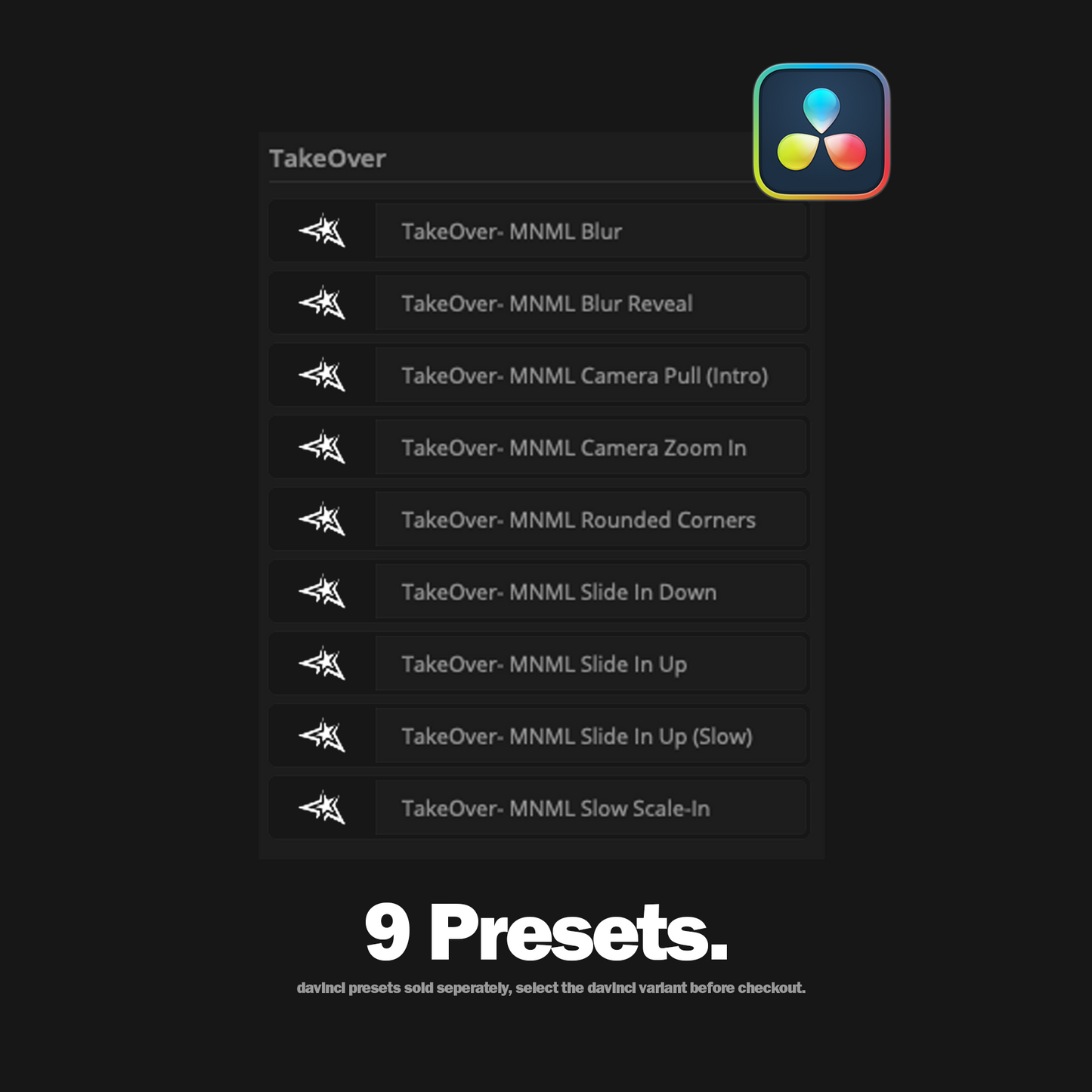 The MINIMAL Preset Pack (Premiere Pro/Davinci Resolve)